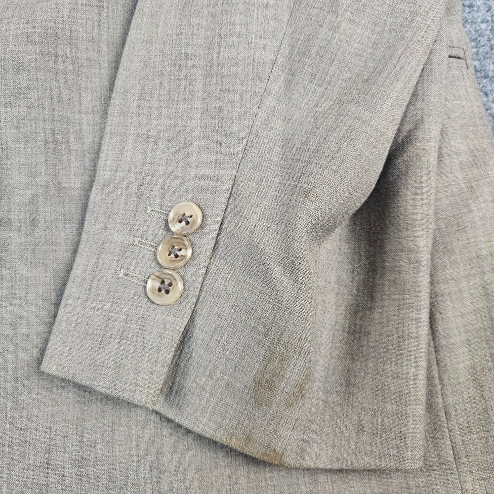 Mens Wool Blend 3 Button Blazer Sport Coat Gray 48R Made in Nicaragua - Picture 7 of 10